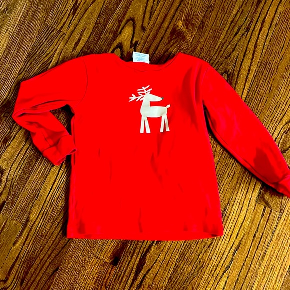 EUC Christmas reindeer size 6 long sleeve shirt - Picture 1 of 2
